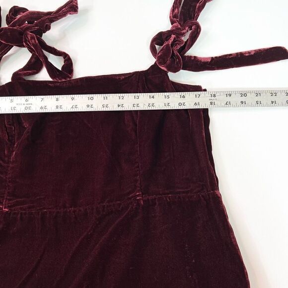 REVOLVE House of Harlow 1960 Dress Womens Large Velvet Mini Dress New Burgundy - Picture 5 of 10
